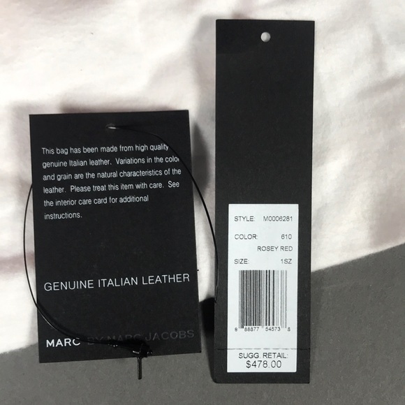 Marc by Marc Jacobs Red Leather Satchel Purse - Picture 6 of 7